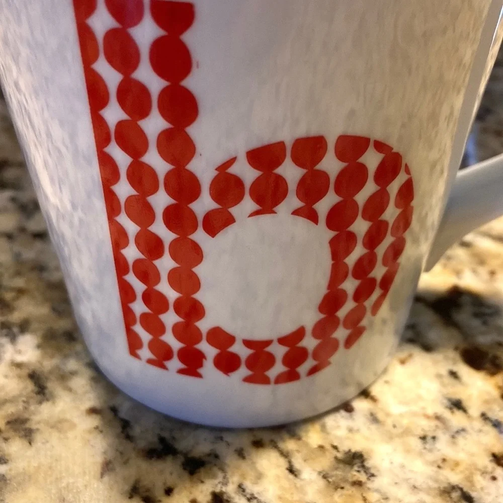 Crate & Barrel ‘B’ Alphabet Ceramic Tapered Mug